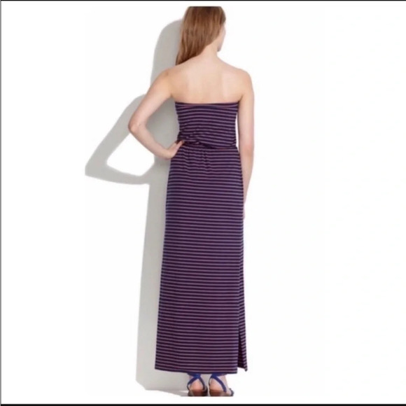 Madewell Striped Weekend Strapless Maxi Dress NWT - Picture 2 of 6